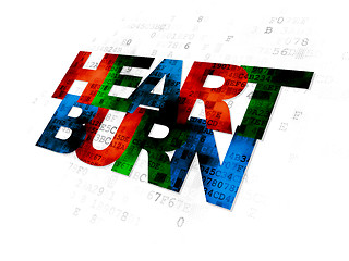 Image showing Health concept: Heartburn on Digital background
