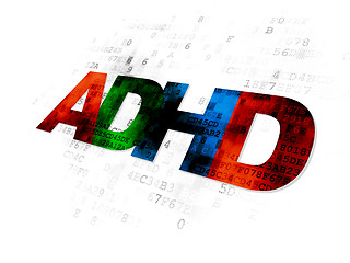 Image showing Medicine concept: ADHD on Digital background