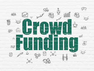 Image showing Finance concept: Crowd Funding on wall background