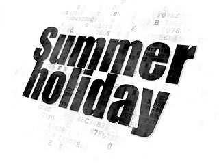 Image showing Tourism concept: Summer Holiday on Digital background