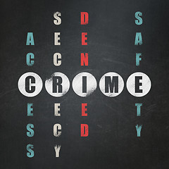 Image showing Safety concept: word Crime in solving Crossword Puzzle