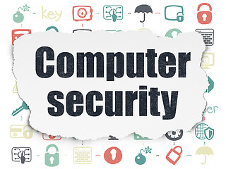 Image showing Safety concept: Computer Security on Torn Paper background