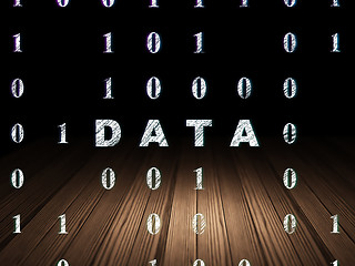 Image showing Information concept: Data in grunge dark room