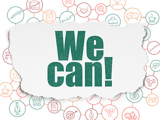 Image showing Finance concept: We Can! on Torn Paper background