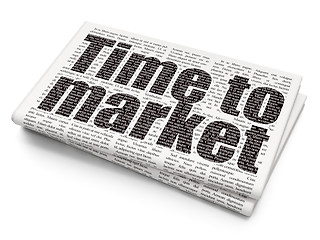 Image showing Time concept: Time to Market on Newspaper background