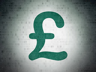 Image showing Currency concept: Pound on Digital Paper background