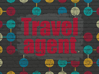 Image showing Vacation concept: Travel Agent on wall background