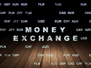 Image showing Banking concept: Money Exchange in grunge dark room