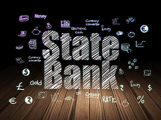 Image showing Banking concept: State Bank in grunge dark room
