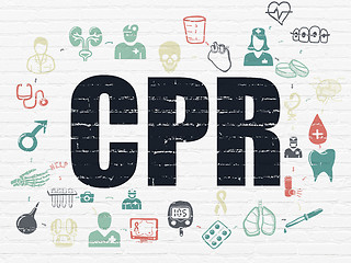 Image showing Healthcare concept: CPR on wall background