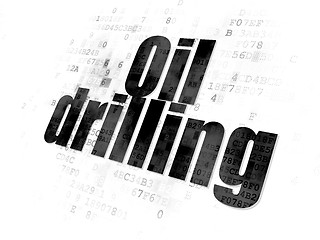 Image showing Industry concept: Oil Drilling on Digital background