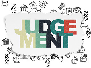 Image showing Law concept: Judgement on Torn Paper background