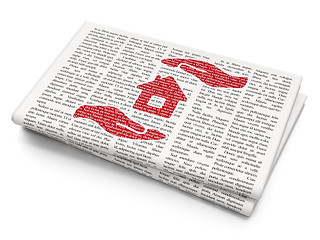 Image showing Insurance concept: Home Insurance on Newspaper background
