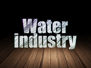 Image showing Industry concept: Water Industry in grunge dark room