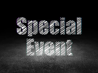 Image showing Business concept: Special Event in grunge dark room