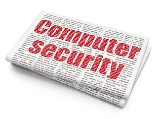 Image showing Protection concept: Computer Security on Newspaper background