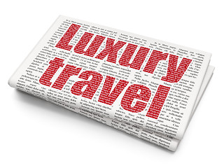 Image showing Travel concept: Luxury Travel on Newspaper background