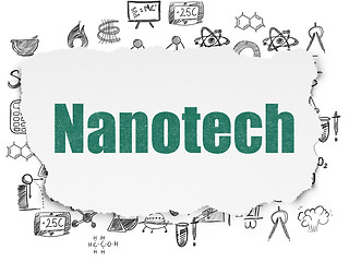 Image showing Science concept: Nanotech on Torn Paper background