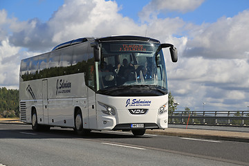 Image showing White VDL Futura Coach Bus on the Road