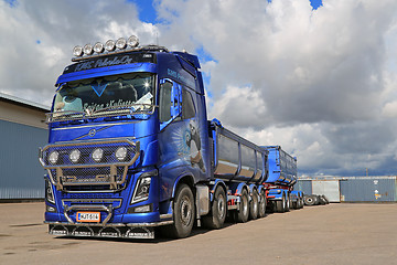 Image showing Volvo FH16 750 Dump Truck on Asphalt Yard