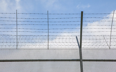 Image showing Fence around restricted area