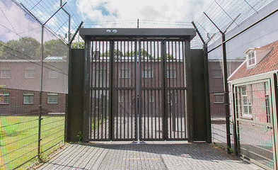 Image showing Large gate at an old jail