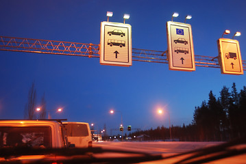 Image showing at the border crossing point of European Union