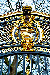 Image showing in london  metal gate  royal palace