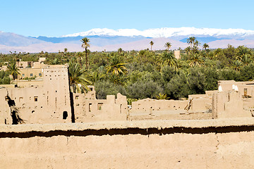 Image showing brown  tower  old  construction in  africa morocco and  