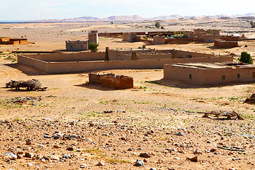 Image showing sahara      africa in morocco   contruction and  historical vill