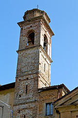 Image showing  sunny day   abstract in    wall  and church tower bell 