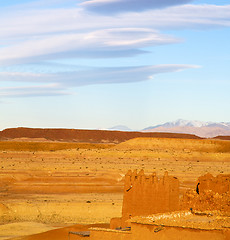 Image showing hill africa in morocco the old contruction         and   histori