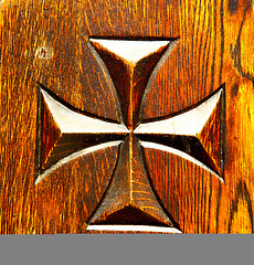 Image showing castellanza blur  closed wood italy   cross