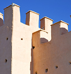 Image showing brown     old ruin in     construction  and sky  near 