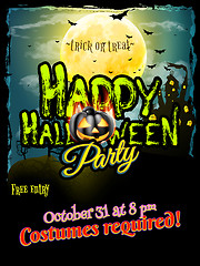 Image showing Happy Halloween Typographical Background. EPS 10