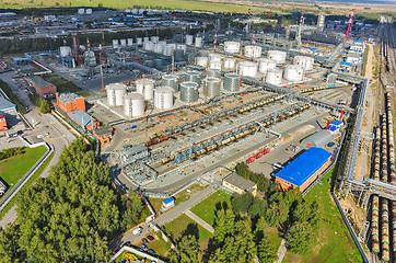 Image showing Aerial view on oil refinery plant. Tyumen. Russia