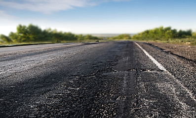 Image showing bad asphalt road