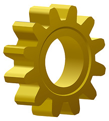 Image showing golden gear