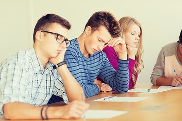 Image showing group of students with papers