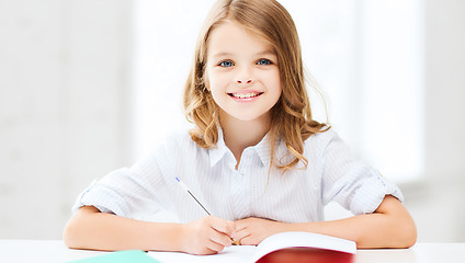 Image showing student girl studying at school