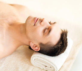 Image showing man in spa