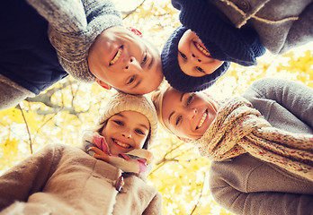 Image showing happy family in autumn park