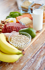 Image showing close up of different food items on table