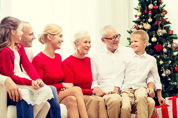 Image showing smiling family at home