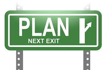 Image showing Plan green sign board isolated