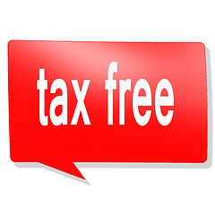 Image showing Tax free word on red speech bubble