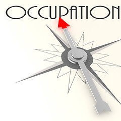 Image showing Compass with occupation word