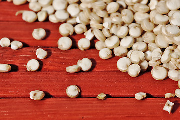 Image showing Quinoa and a wooden background.