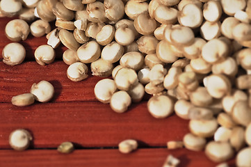 Image showing Quinoa and a wooden background.