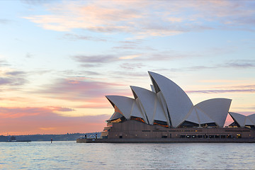 Image showing Sunrise and Sydney Opera House